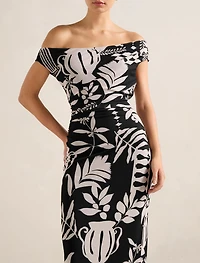 Gisella Tipped Mesh Midi Dress