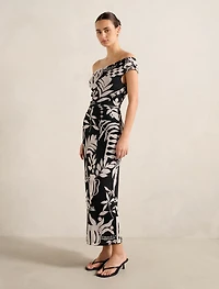 Gisella Tipped Mesh Midi Dress