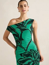 Gisella Tipped Mesh Midi Dress