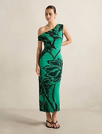 Gisella Tipped Mesh Midi Dress