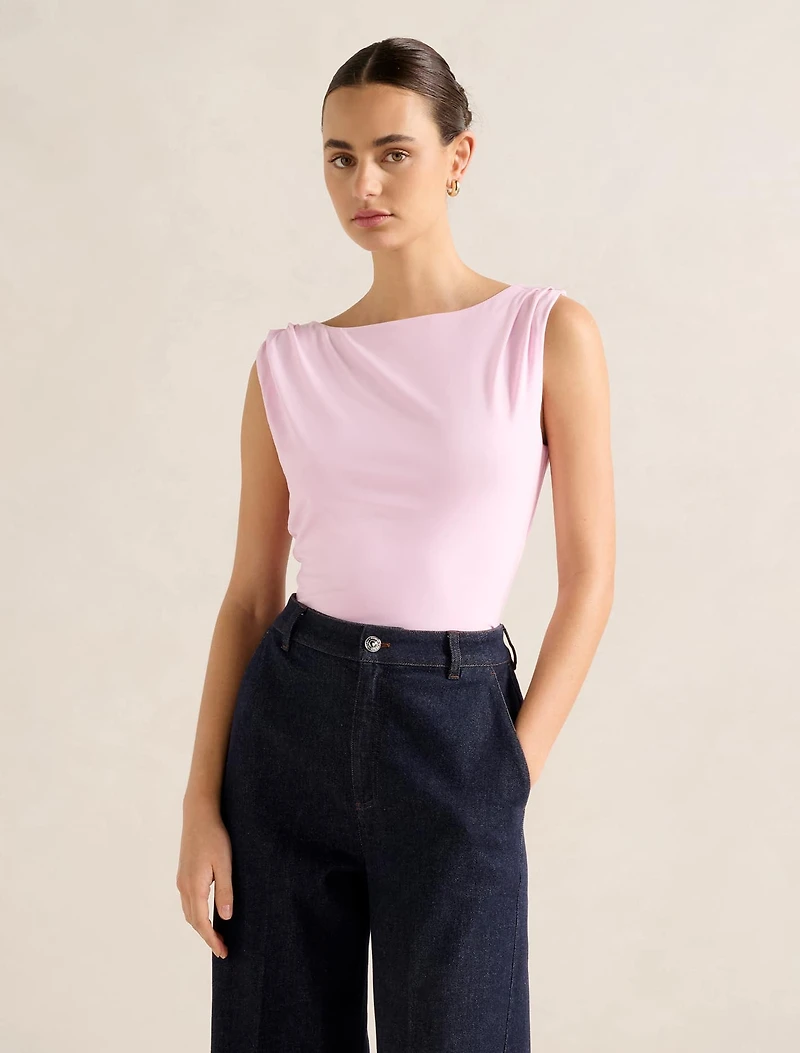 June Cowl Back Tank Top