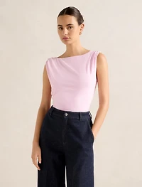 June Cowl Back Tank Top