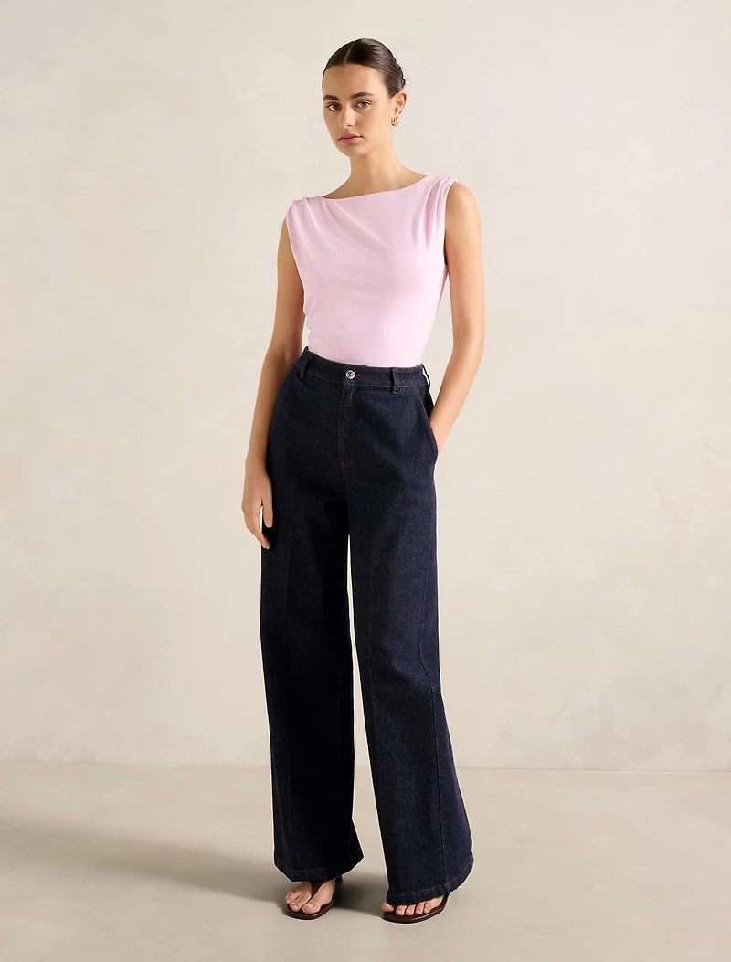 June Cowl Back Tank Top