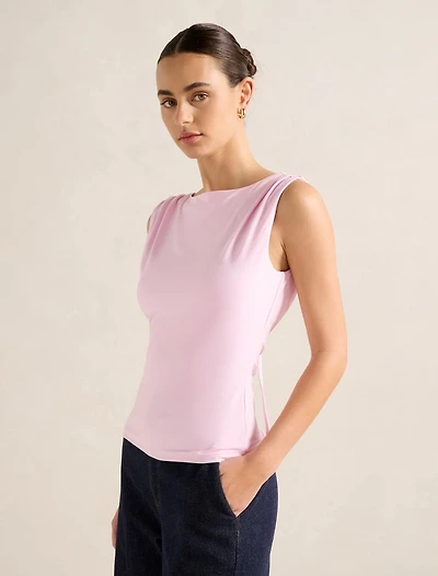 June Cowl Back Tank Top