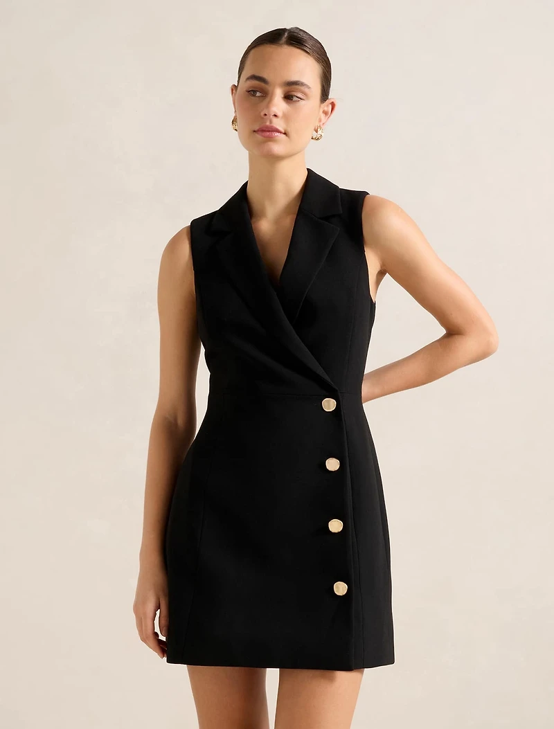 Eddie Sleeveless Blazer Mini