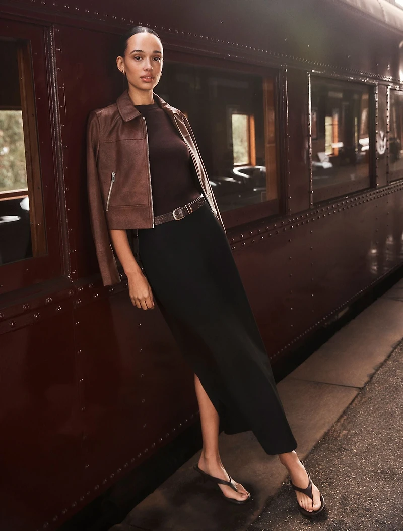 Drew Low Waist Column Skirt