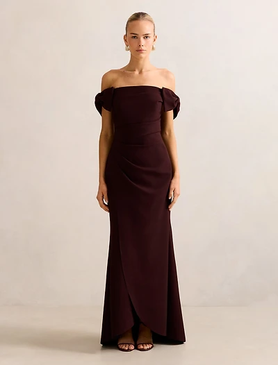 Kalee Bow Wrap Skirt Dress