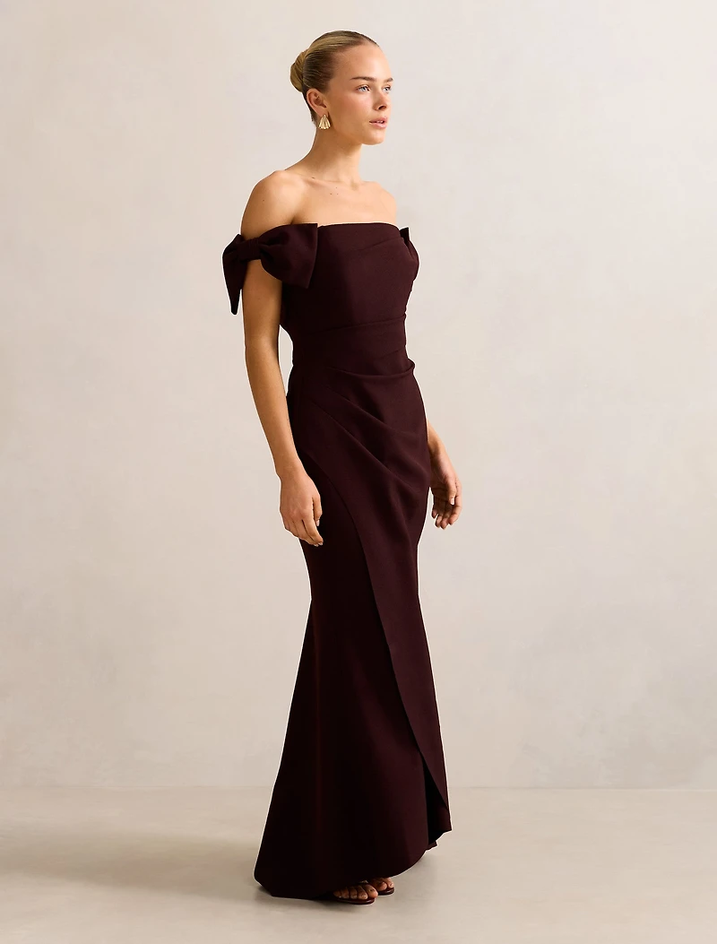 Kalee Bow Wrap Skirt Dress