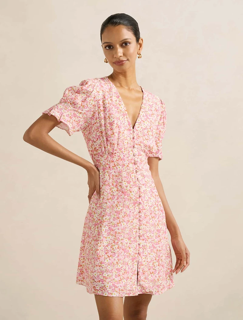 Saffron Petite Printed Sun Dress