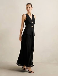 Larissa Pleated Vest Maxi Dress
