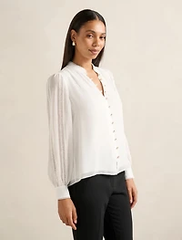 Morgan Trimmed Blouse