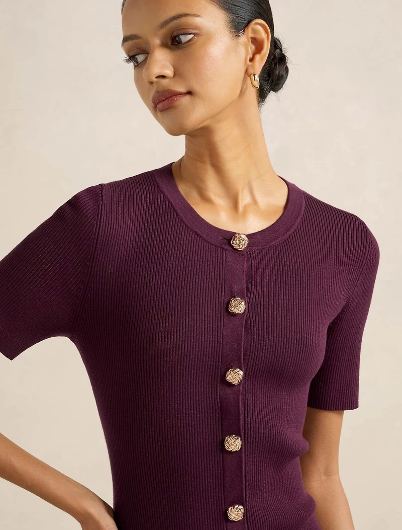 Mallory Petite Button Detail Mini