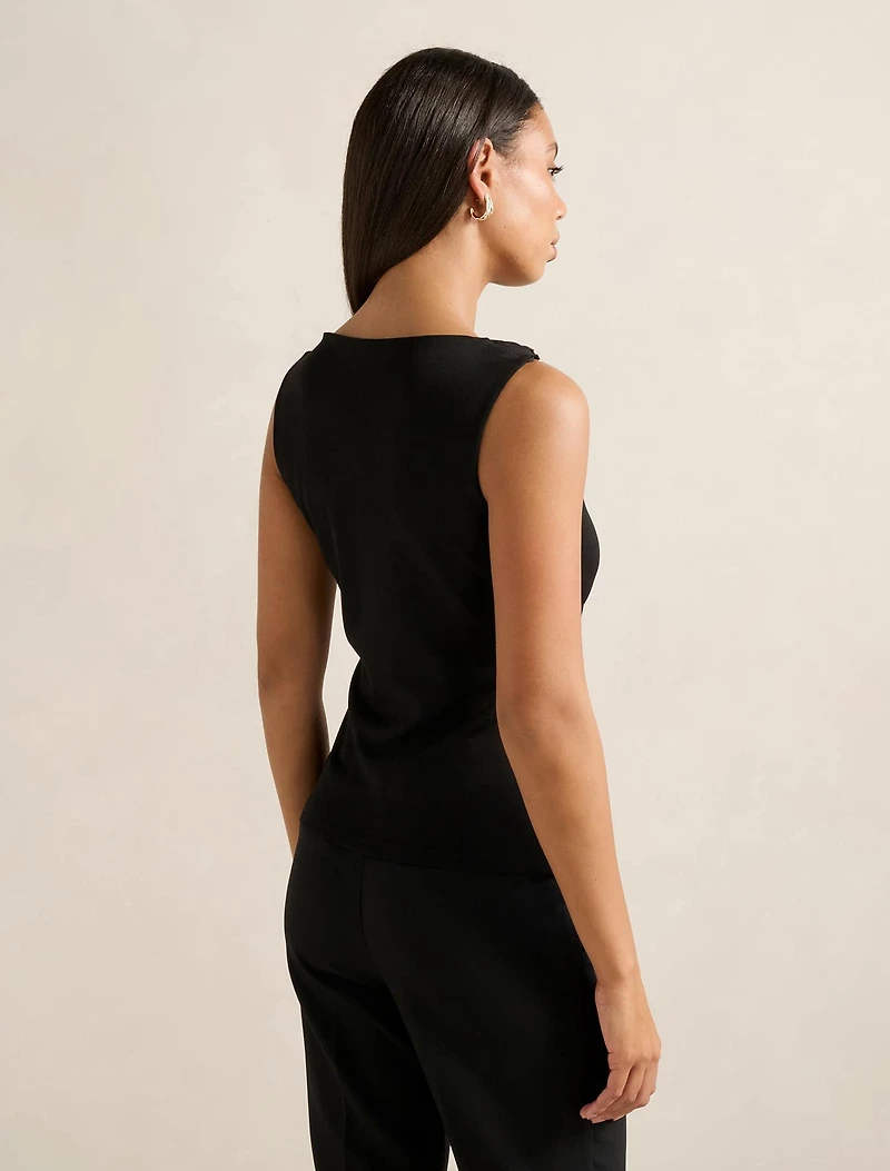 Cleo Hardware Detail Cowl Top