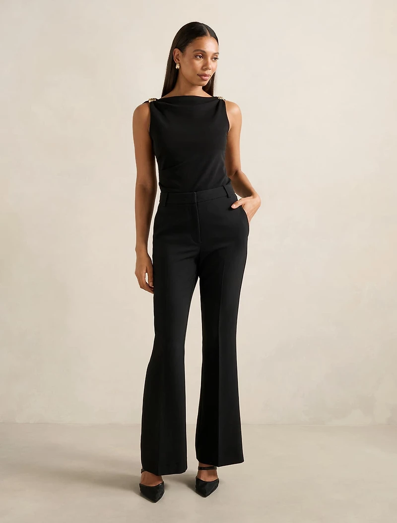 Cleo Hardware Detail Cowl Top