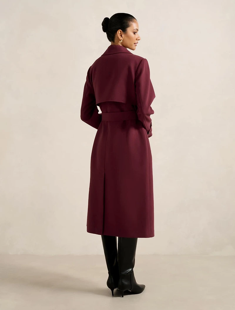 Lydia Petite Crepe Trench
