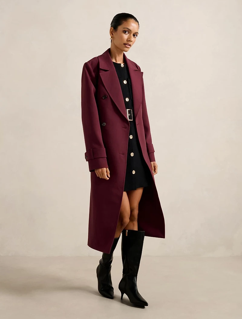 Lydia Petite Crepe Trench