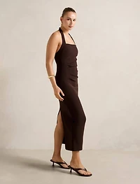 Georgie Halter Ruched Bodycon Dress