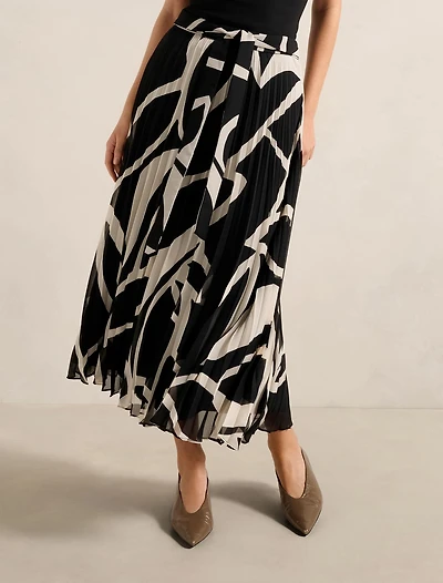 Elsie Belted Pleated Skirt