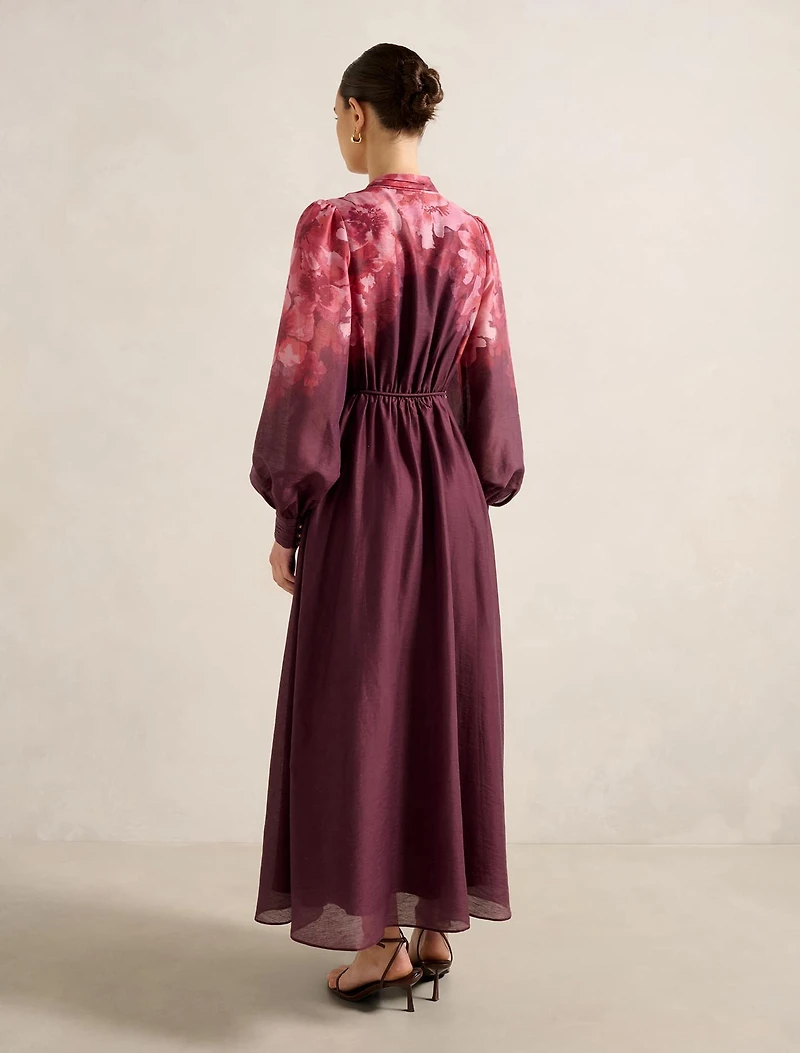 Camilla Long-Sleeve Printed Midi Dress