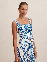 Darcy Printed Linen Top