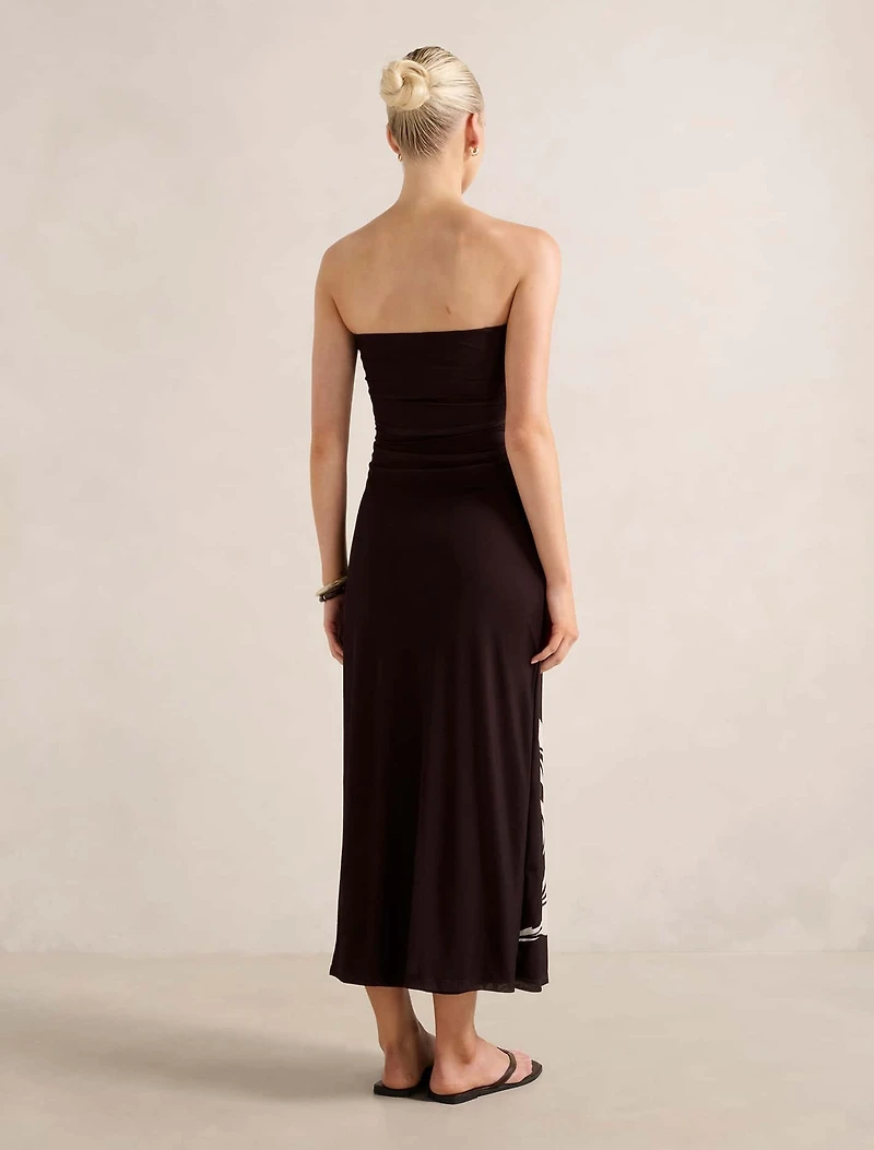 Mimi Mesh Ruched Midi Dress