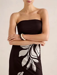 Mimi Mesh Ruched Midi Dress