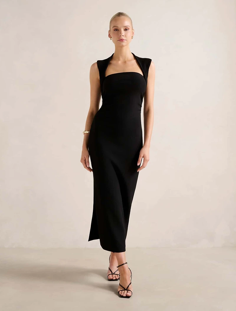Rose Bodycon Midi Dress