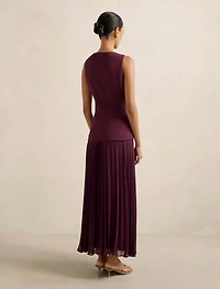Larissa Petite Pleated Vest Maxi