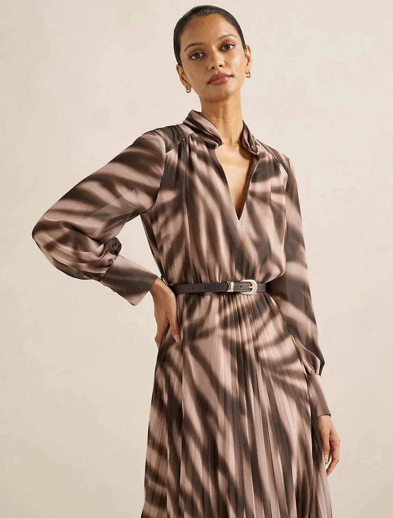 Skyla Petite Pleated Midi
