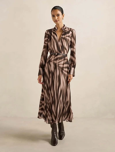 Skyla Petite Pleated Midi