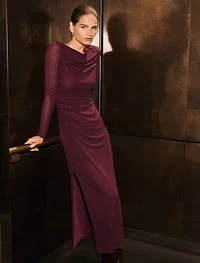 Brittany Gathered Mesh Midi