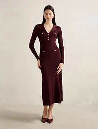 Alessandra Rib Knit Midi Dress