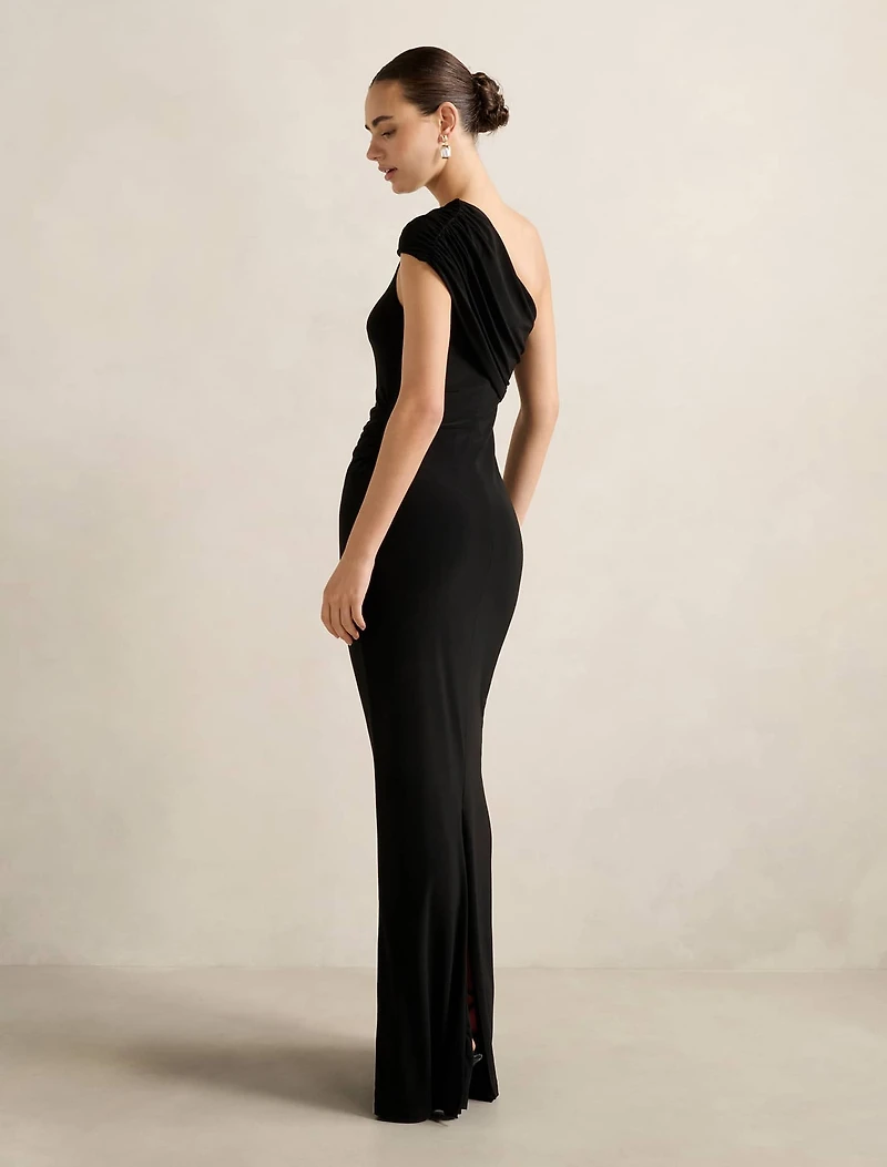 Robyn One-Shoulder Jersey Maxi Dress