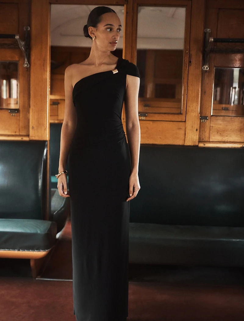 Robyn One-Shoulder Jersey Maxi Dress