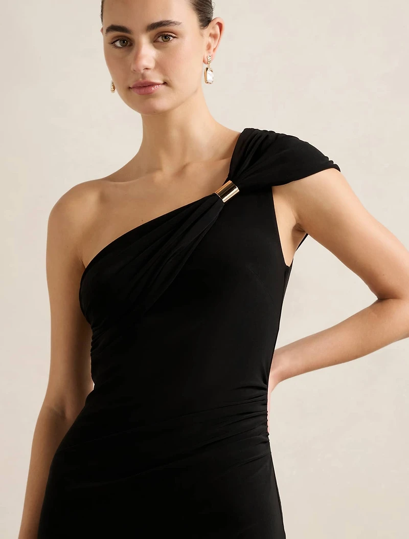 Robyn One-Shoulder Jersey Maxi Dress