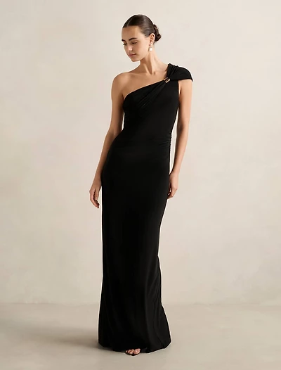 Robyn One-Shoulder Jersey Maxi Dress