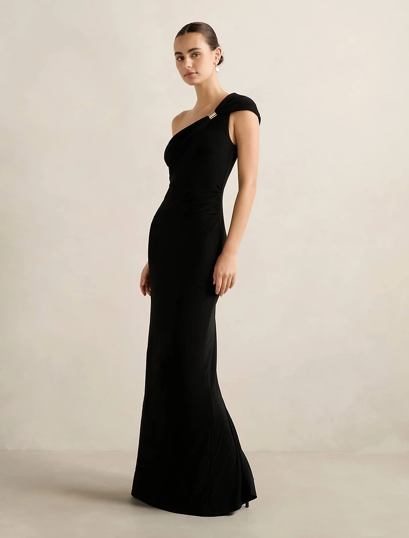 Robyn One-Shoulder Jersey Maxi Dress