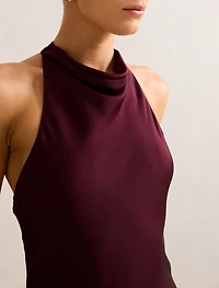 Skyler Halter Satin Top
