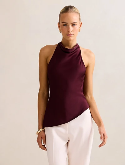 Skyler Halter Satin Top