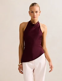Skyler Halter Satin Top