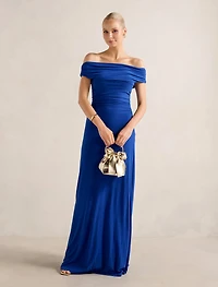 Romy Off Shoulder Jersey Maxi Dress