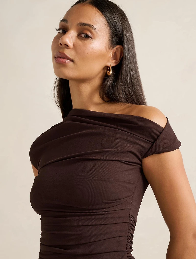 Rylee Tipped Shoulder Mesh Top