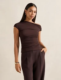 Rylee Tipped Shoulder Mesh Top