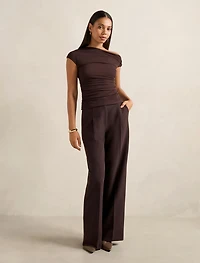 Rylee Tipped Shoulder Mesh Top