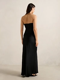 Isra Drape Strapless Maxi Dress