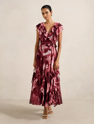 Naya Petite Ruffle Midi Dress
