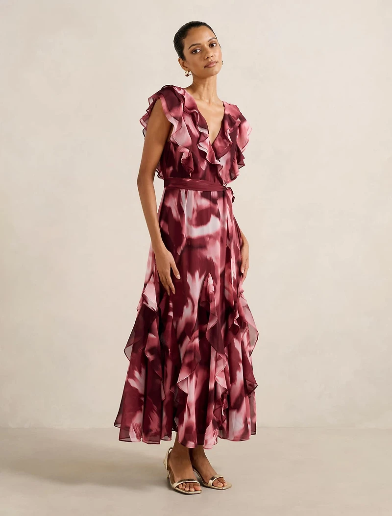 Naya Petite Ruffle Midi Dress