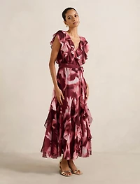 Naya Petite Ruffle Midi Dress