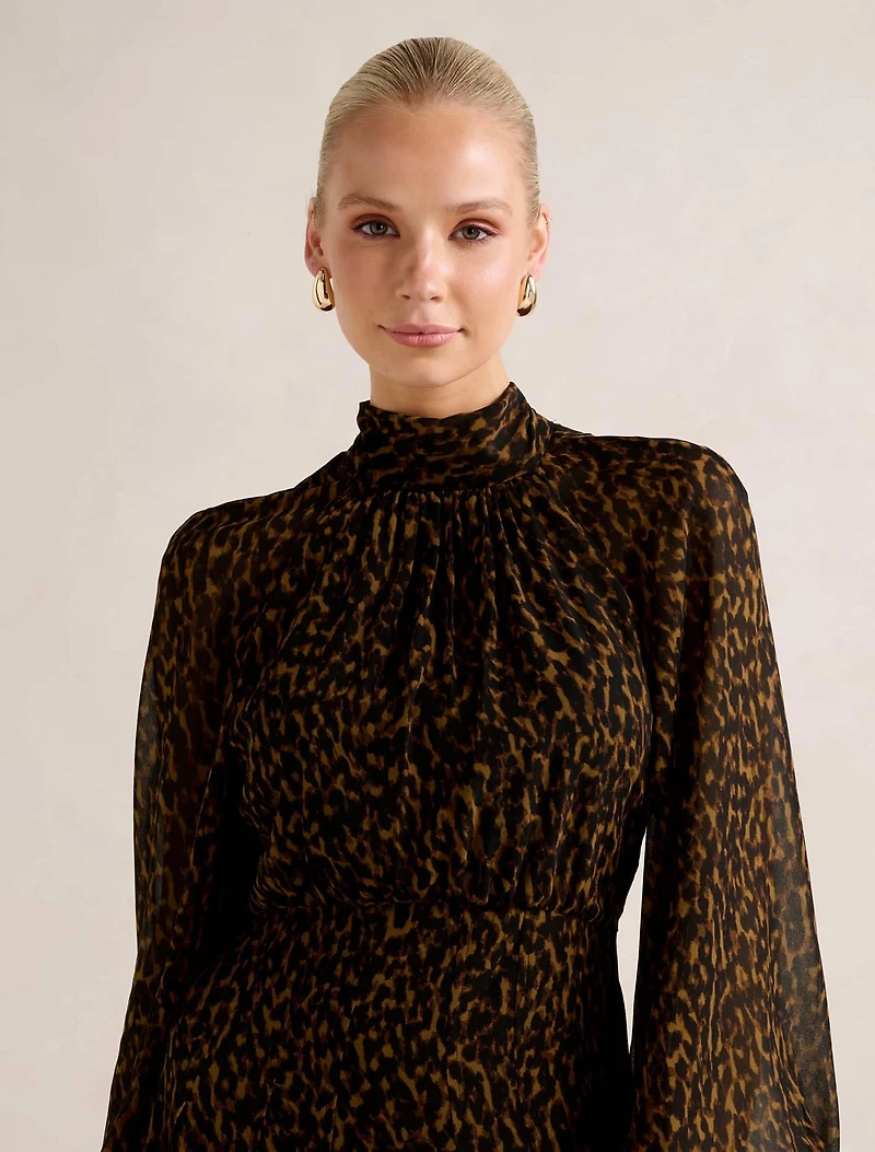 Janelle Printed Raglan Maxi Dress