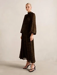 Janelle Printed Raglan Maxi Dress